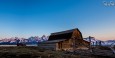 A Panorama of the Early Light hitting the Tetons